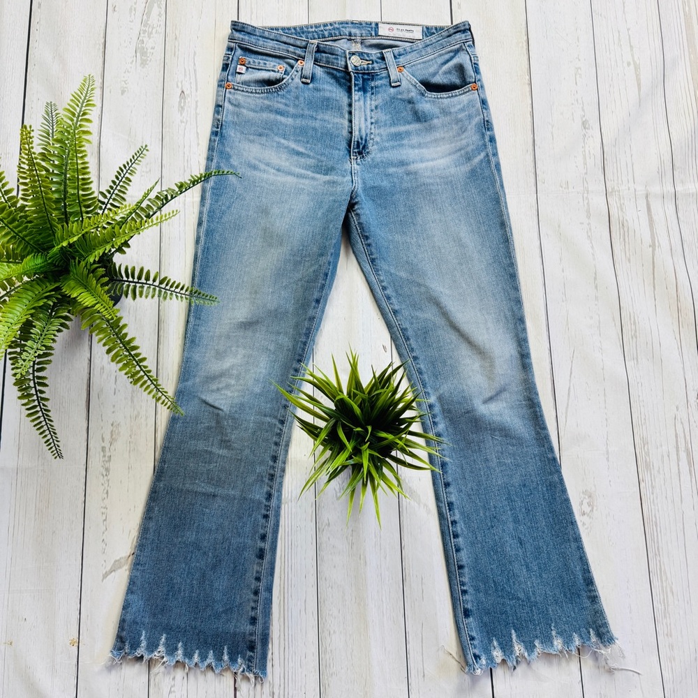 AG Goldshmied The Jodi Crop High Rise with Flare Crop Jeans Size 26